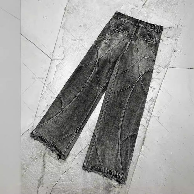 Trendy Straight Retro Washed Jeans For Men