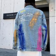 Graffiti hip-hop denim jacket