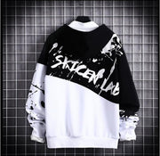 Hip hop print hooded sweatshirt