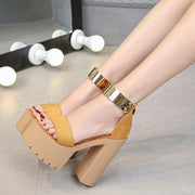 Thick-Heeled Platform High-Heeled Shoes Hip-Hop