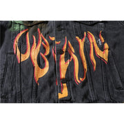 Graffiti hip-hop denim jacket