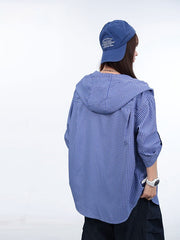 Same Summer Lazy Casual Hooded Shirt