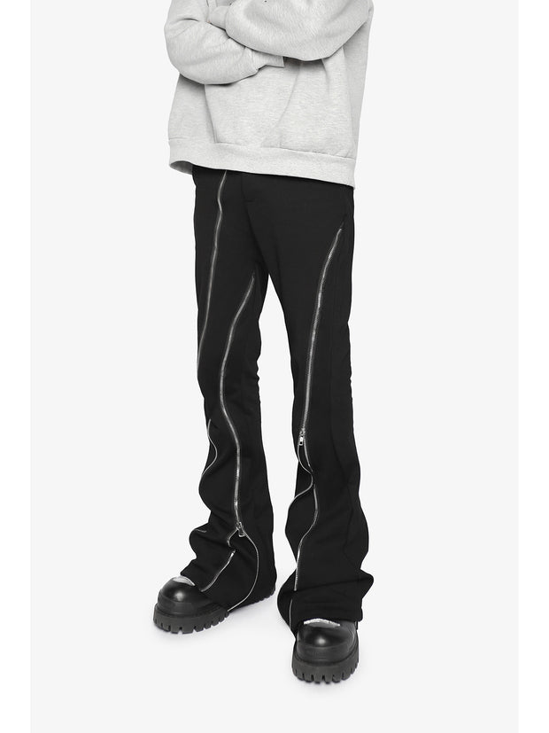 Hip Hop Zipper Split Jeans Men