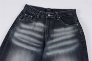 Hip Hop Rock Monkey Wash Wide Leg Jeans Men