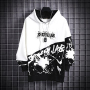 Hip hop print hooded sweatshirt