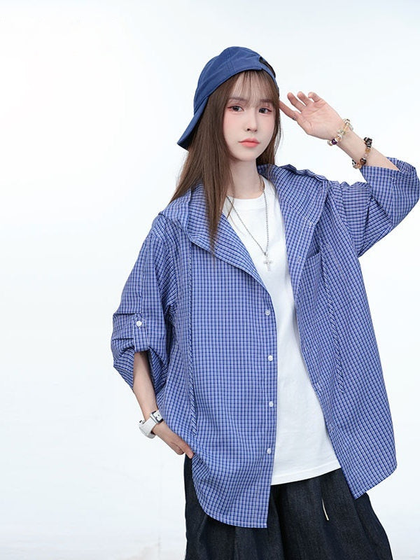 Same Summer Lazy Casual Hooded Shirt