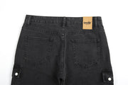 Contrast Color Tie-dye Gradient Jeans Men