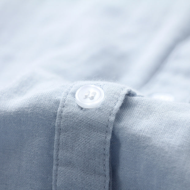 Double-layer Cotton Yarn Pure Color Skin-friendly Long-sleeved Shirt