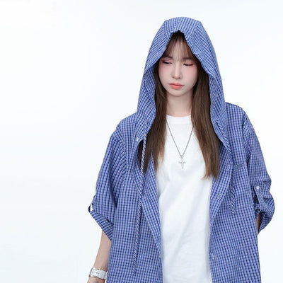 Same Summer Lazy Casual Hooded Shirt