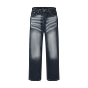 Hip Hop Rock Monkey Wash Wide Leg Jeans Men