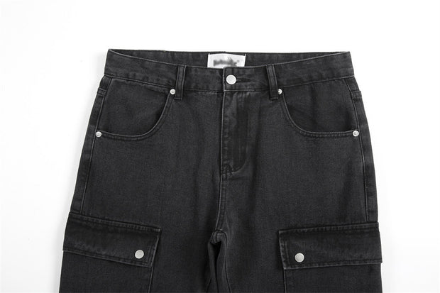 Contrast Color Tie-dye Gradient Jeans Men