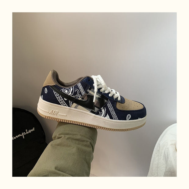 Spring And Autumn Cashew Flower Hip Hop Couple Sneakers