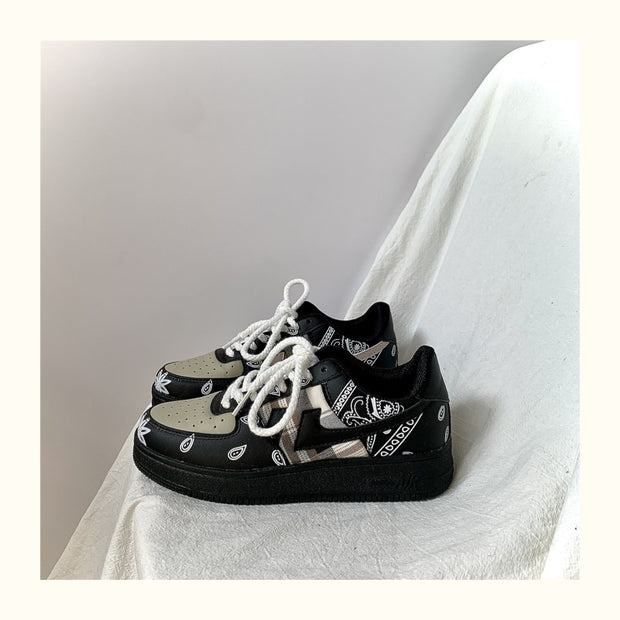 Spring And Autumn Cashew Flower Hip Hop Couple Sneakers