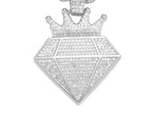 European Hip Hop Full Diamond Crown Diamond Hip Hop Pendant Necklace Cross