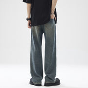 Washed Distressed Loose Jeans For Men