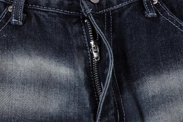 Hip Hop Rock Monkey Wash Wide Leg Jeans Men