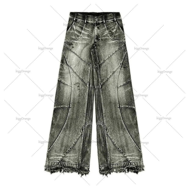 Trendy Straight Retro Washed Jeans For Men