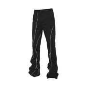 Hip Hop Zipper Split Jeans Men