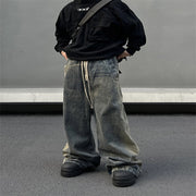 Retro Washed Gradient Jeans For Men